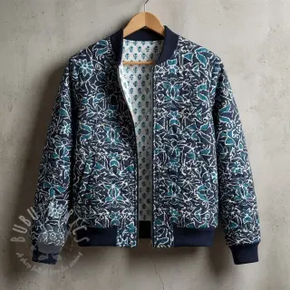 Bombažna tkanina QUILT DOUBLE SIDED Square design C