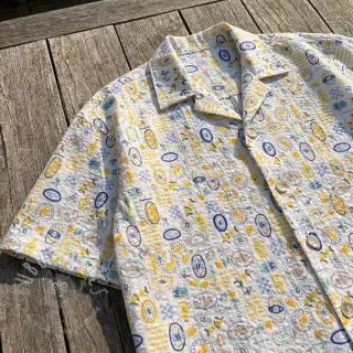 Bombažna tkanina Bubble Stripe design C digital print