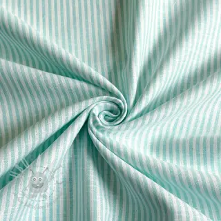 Lan z bombažem Stripe mint