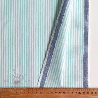 Lan z bombažem Stripe mint