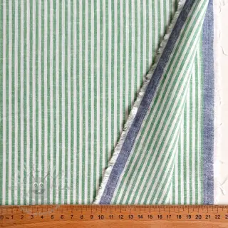 Lan z bombažem Stripe dark green