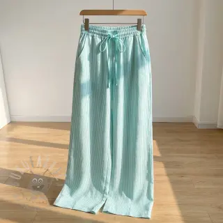 Lan z bombažem Stripe mint