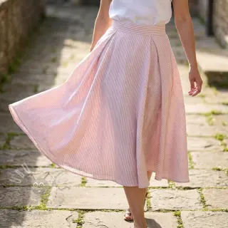 Lan z bombažem Stripe rose