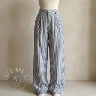 Lan z bombažem Stripe navy