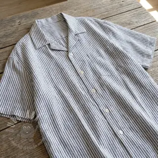Lan z bombažem Stripe navy
