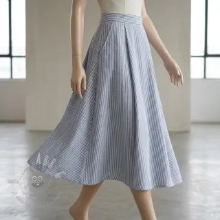 Lan z bombažem Stripe jeans