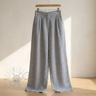 Lan z bombažem Stripe navy