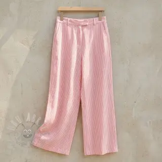 Lan z bombažem Stripe salmon