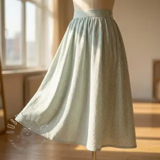 Lan z bombažem Stripe pastel green