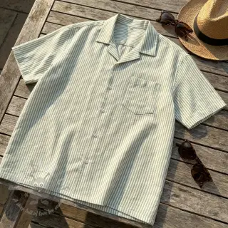 Lan z bombažem Stripe green