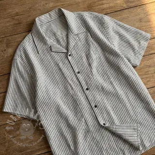 Lan z bombažem Stripe black