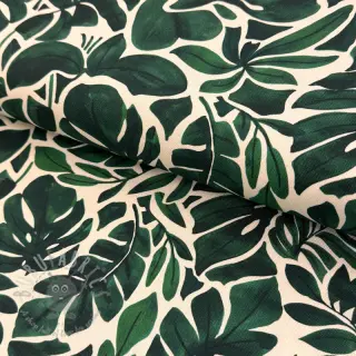Dekorativno blago Big leaves green digital print