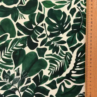 Dekorativno blago Big leaves green digital print