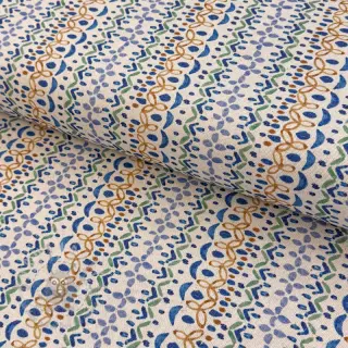 Dekorativno blago Linenlook Blue pattern digital print