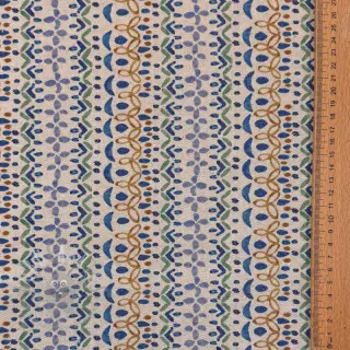 Dekorativno blago Linenlook Blue pattern digital print