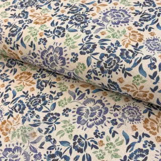 Dekorativno blago Linenlook Blue roses digital print