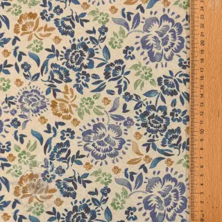 Dekorativno blago Linenlook Blue roses digital print