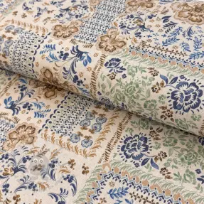 Dekorativno blago Linenlook Blue heritage digital print