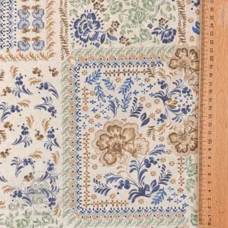 Dekorativno blago Linenlook Blue heritage digital print