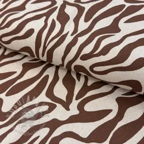 Dekorativno blago Linenlook Animal dark brown