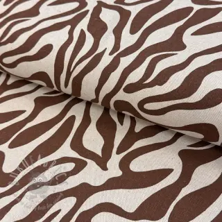 Dekorativno blago Linenlook Animal dark brown
