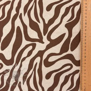 Dekorativno blago Linenlook Animal dark brown