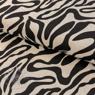 Dekorativno blago Linenlook Animal black