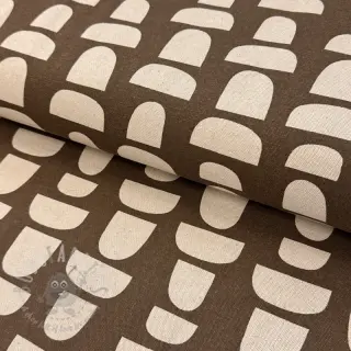 Dekorativno blago Linenlook Abstract brown