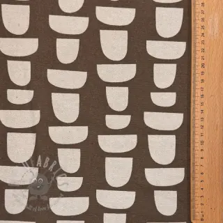 Dekorativno blago Linenlook Abstract brown
