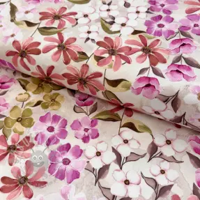 Dekorativno blago Floralia pink digital print