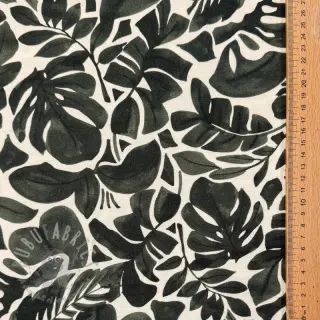 Dekorativno blago Big leaves grey digital print