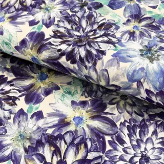 Dekorativno blago Peony blue digital print