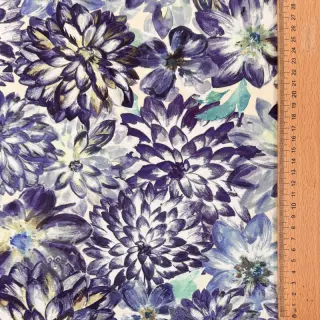 Dekorativno blago Peony blue digital print