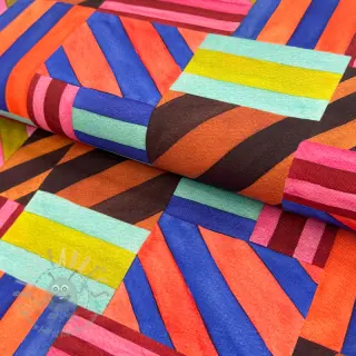 Dekorativno blago Stripes multi digital print