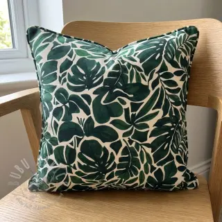 Dekorativno blago Big leaves green digital print