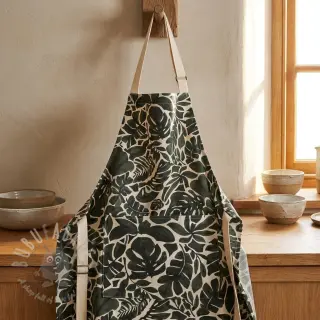 Dekorativno blago Big leaves grey digital print