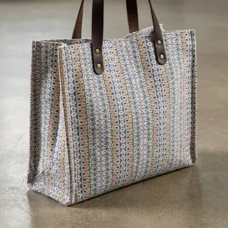 Dekorativno blago Linenlook Blue pattern digital print