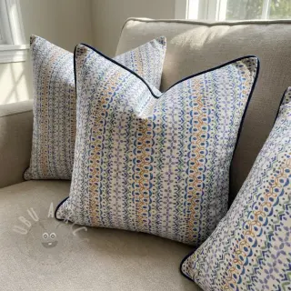 Dekorativno blago Linenlook Blue pattern digital print