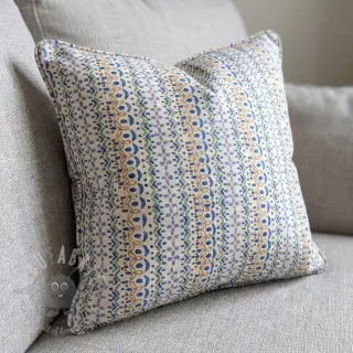 Dekorativno blago Linenlook Blue pattern digital print