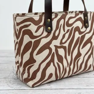 Dekorativno blago Linenlook Animal dark brown