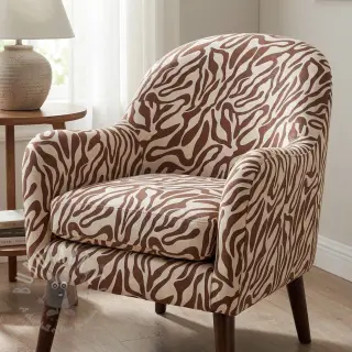 Dekorativno blago Linenlook Animal dark brown