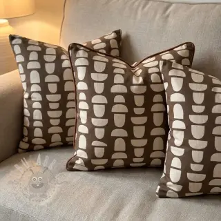 Dekorativno blago Linenlook Abstract brown
