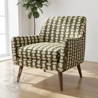 Dekorativno blago Linenlook Abstract green