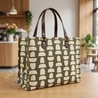Dekorativno blago Linenlook Abstract green
