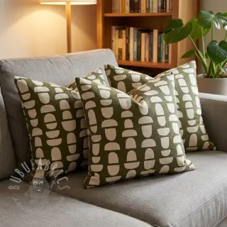 Dekorativno blago Linenlook Abstract green