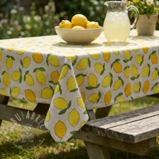 Dekorativno blago Linenlook premium Sunny Lemon Fruit