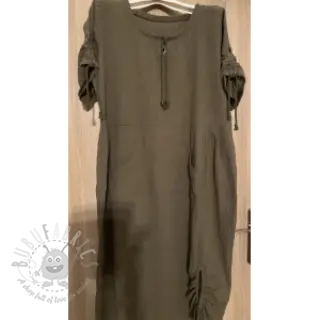 Bombažna tkanina SLUB WASHED army green