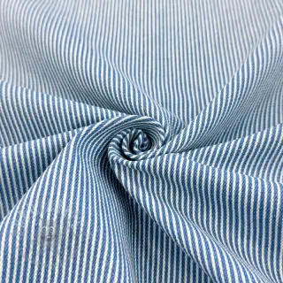 JEANS DENIM 8.5 OZ Small stripe light blue