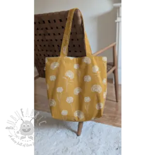 Dekorativno blago Linenlook Elegant dandelion golden yellow
