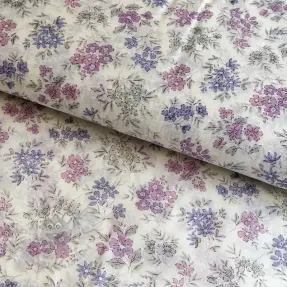Liocel z lanom in svilo Retro Flowers design C